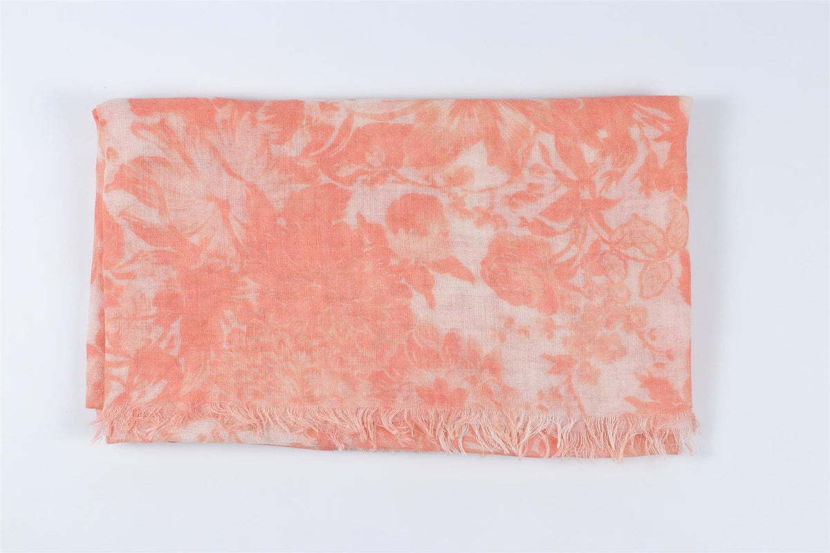 STELLA MCCARTNEY PEACH SILK SCARF