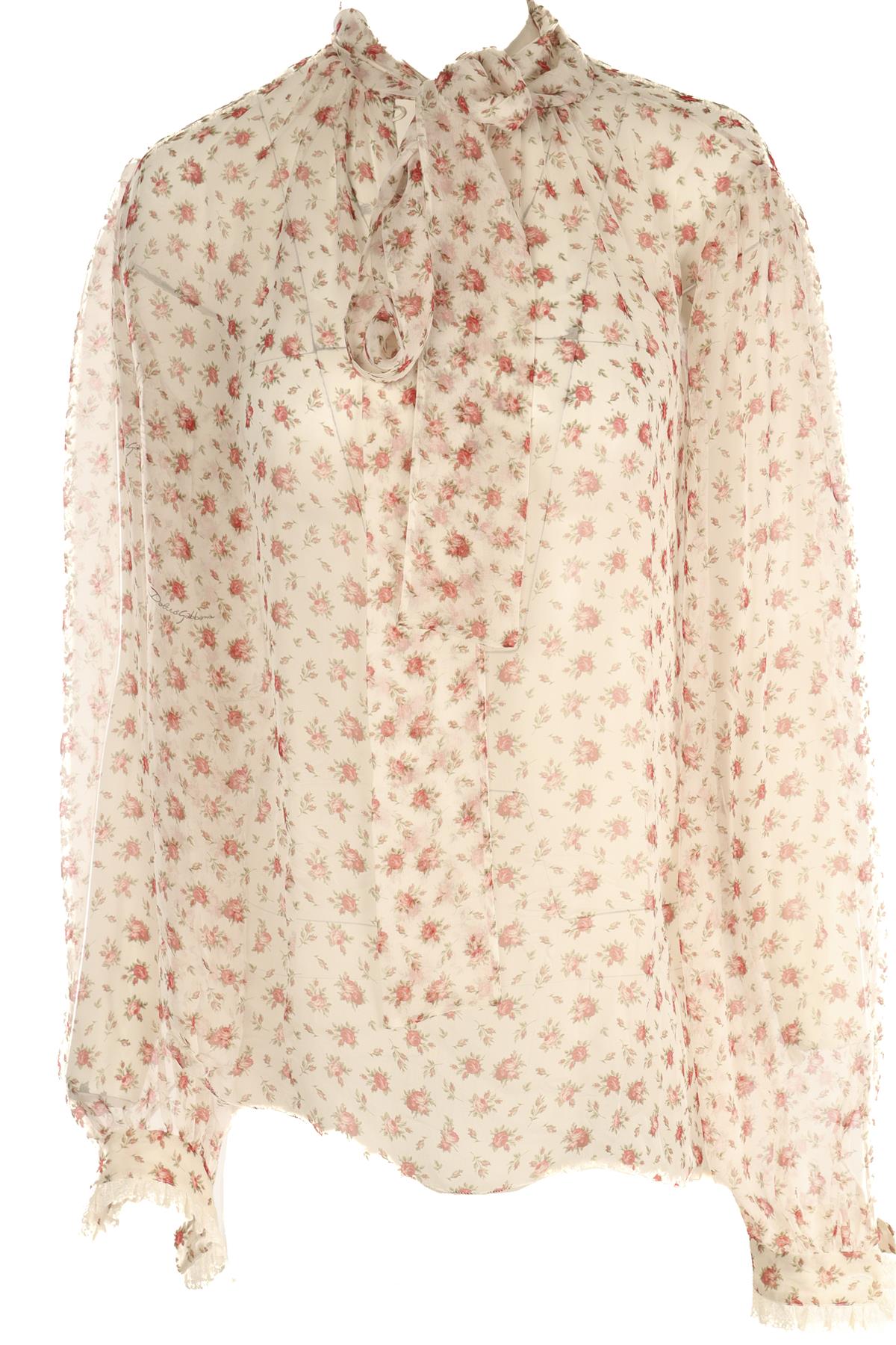 DOLCE & GABBANA WHITE SILK TOP IT 42 UK 10