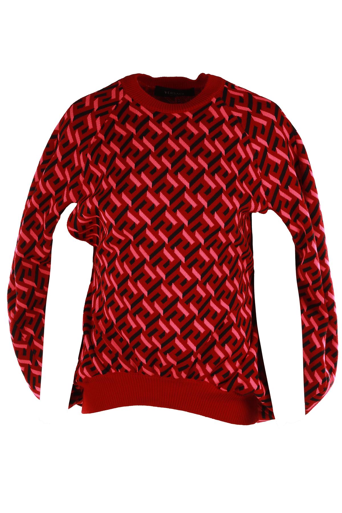 VERSACE RED WOOL SWEATER IT 42 UK 10