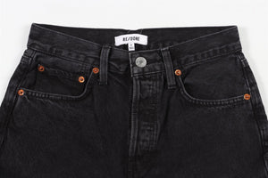 RE/DONE BLACK STRAIGHT LEG JEANS W24