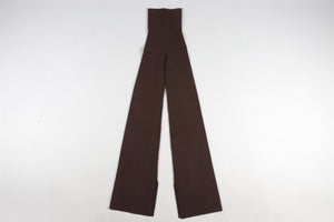 LESET BROWN KNIT FLARED PANTS XSMALL