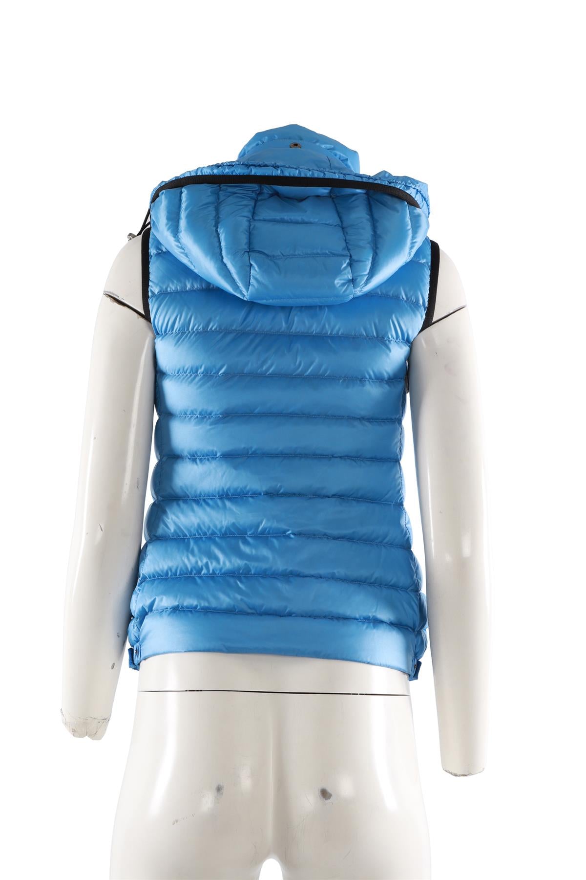 MONCLER BLUE PADDED DOWN GILET 0 UK 8