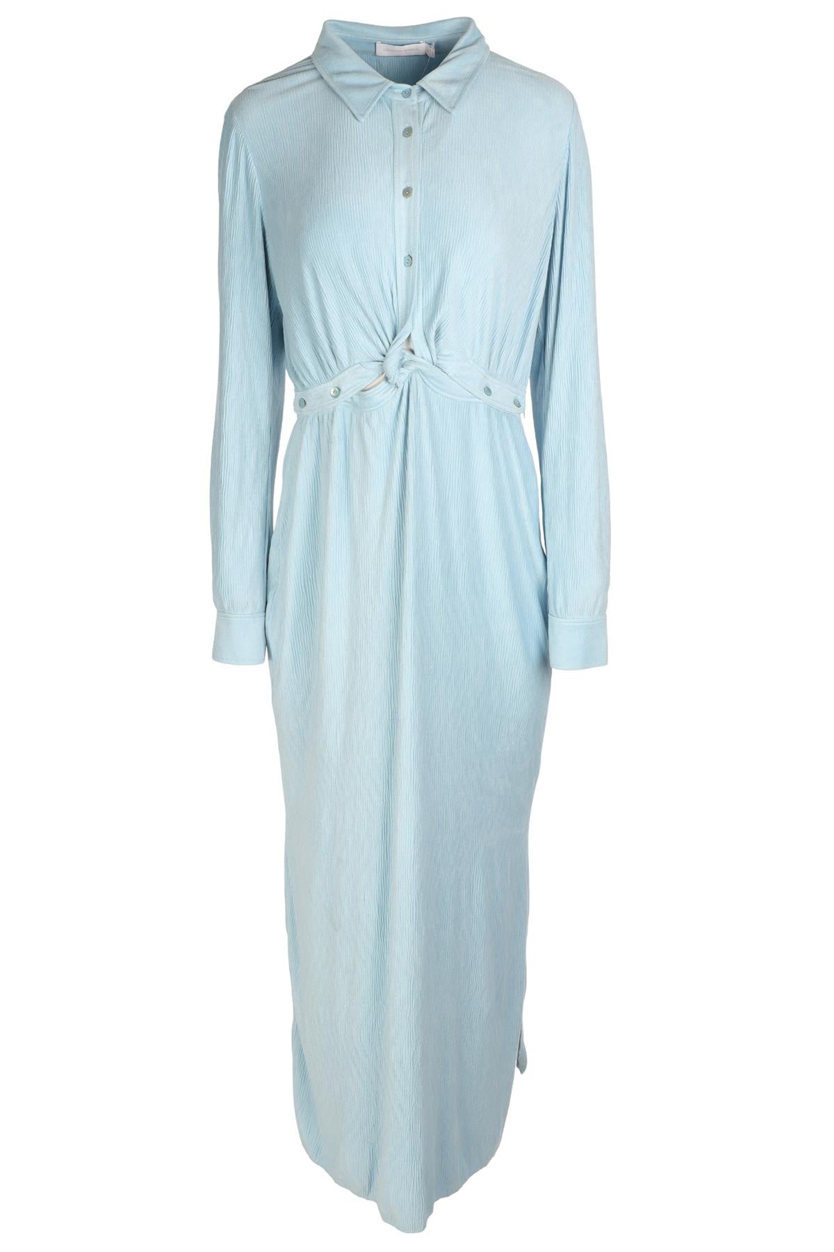 JOHNATHON SIMKHAI BLUE POLYESTER MAXI DRESS MEDIUM