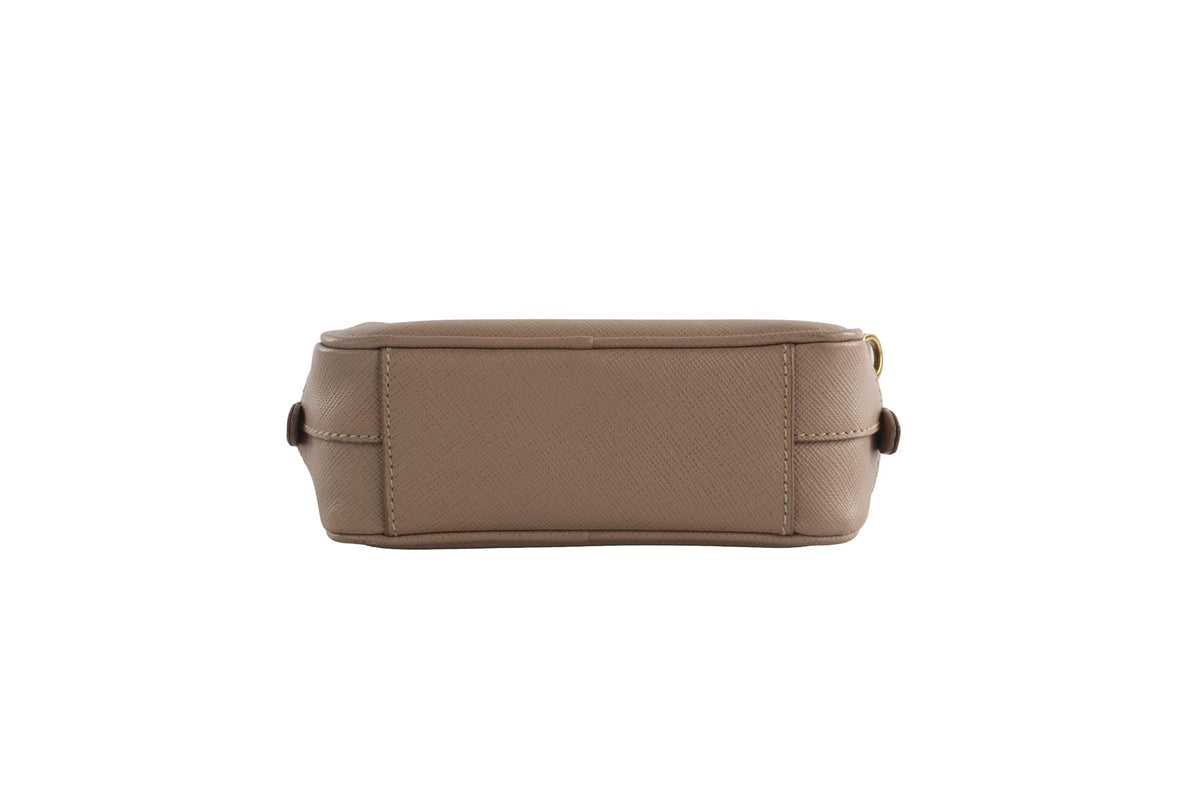 PRADA NUDE LUX CAMERA MINI SAFFIANO LEATHER CROSSBODY BAG