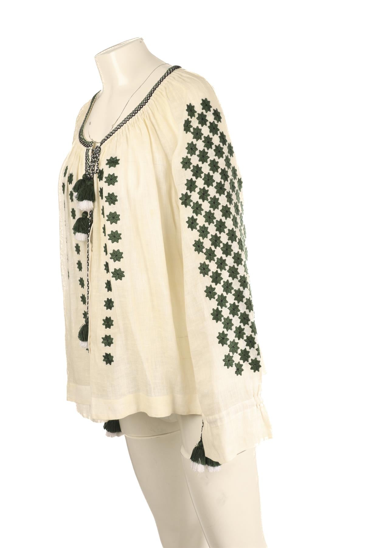 VITA KIN CREAM LINEN TOP SMALL