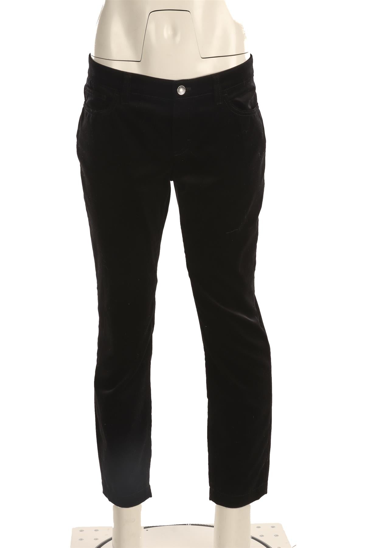 DOLCE & GABBANA BLACK VELVET SKINNY PANTS IT 44 UK 12