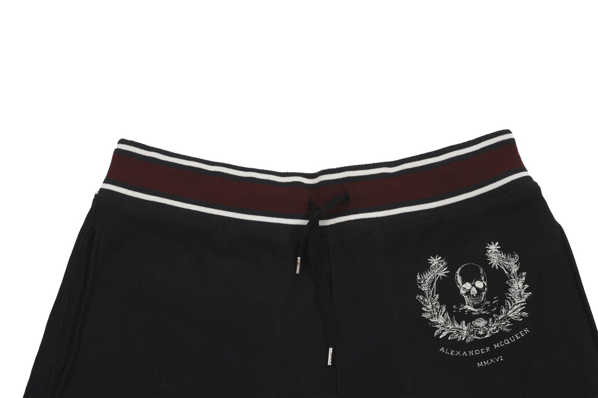 ALEXANDER MCQUEEN BLACK MEN'S COTTON SHORTS SMALL