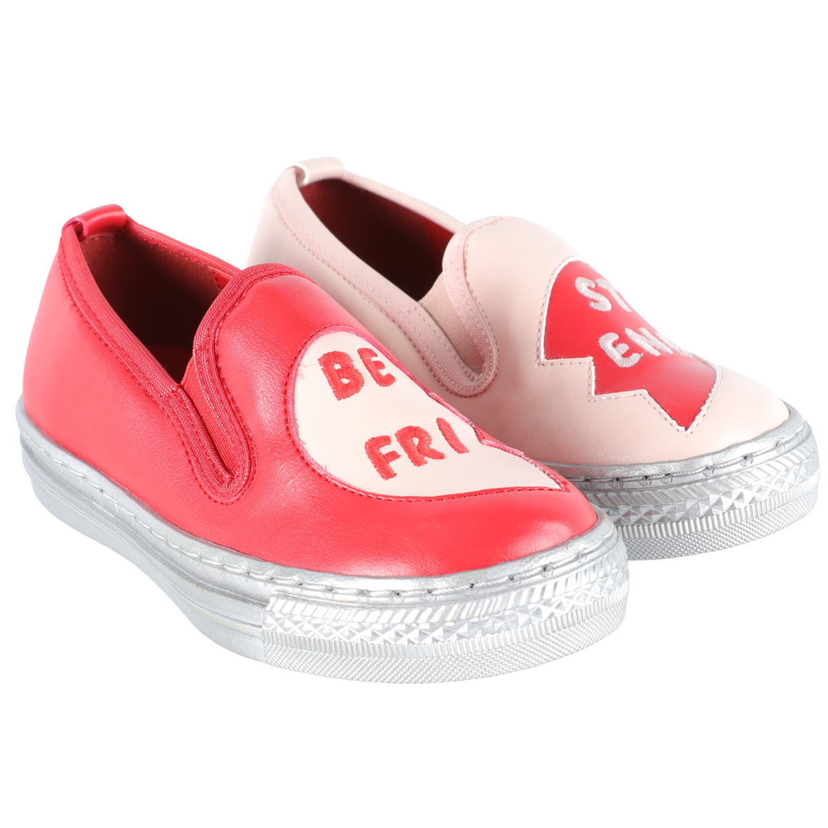 STELLA MCCARTNEY KIDS RED AND PINK TRAINERS EU 24 UK 7 US 8