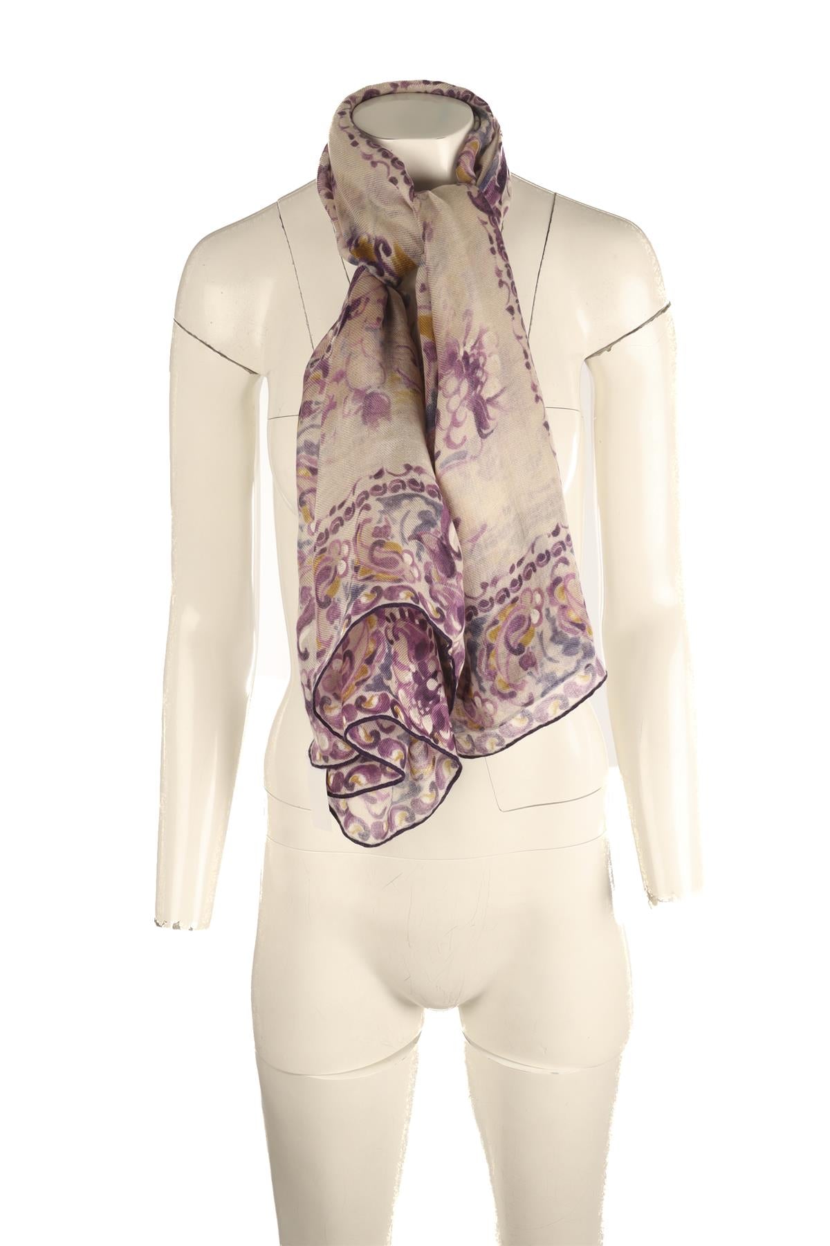 LORO PIANA PURPLE CASHMERE SCARF