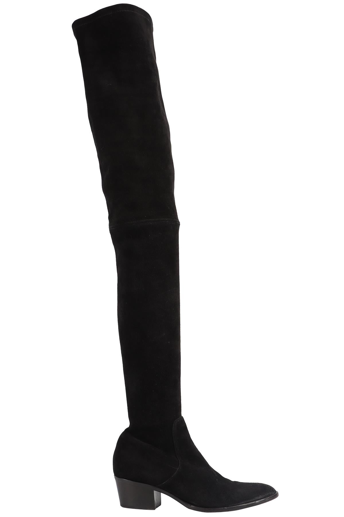 TAMARA MELLON BLACK SUEDE OVER THE KNEE BOOTS EU 39 UK 6 US 9