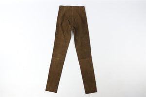 M.I.H JEANS GREEN SUEDE SKINNY PANTS W25 UK 6-8