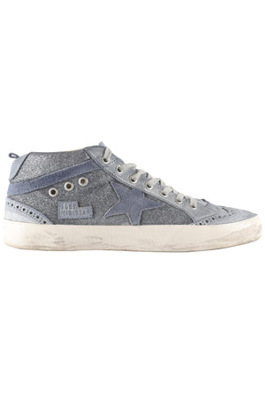 GOLDEN GOOSE DELUXE BRAND BLUE MID STAR LEATHER SNEAKERS EU 40 UK 7 US 10