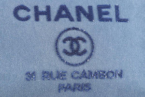 CHANEL BLUE 2017 DEAUVILLE SMALL CANVAS TOTE BAG