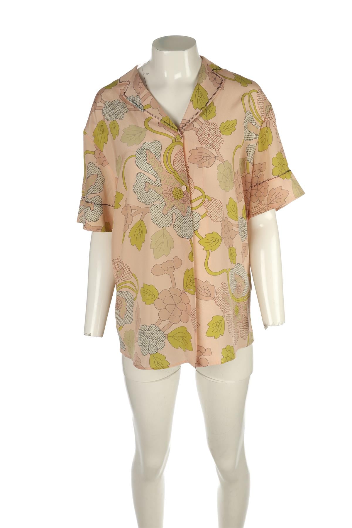 BOTTEGA VENETA PINK SILK SHIRT IT 46 UK 14
