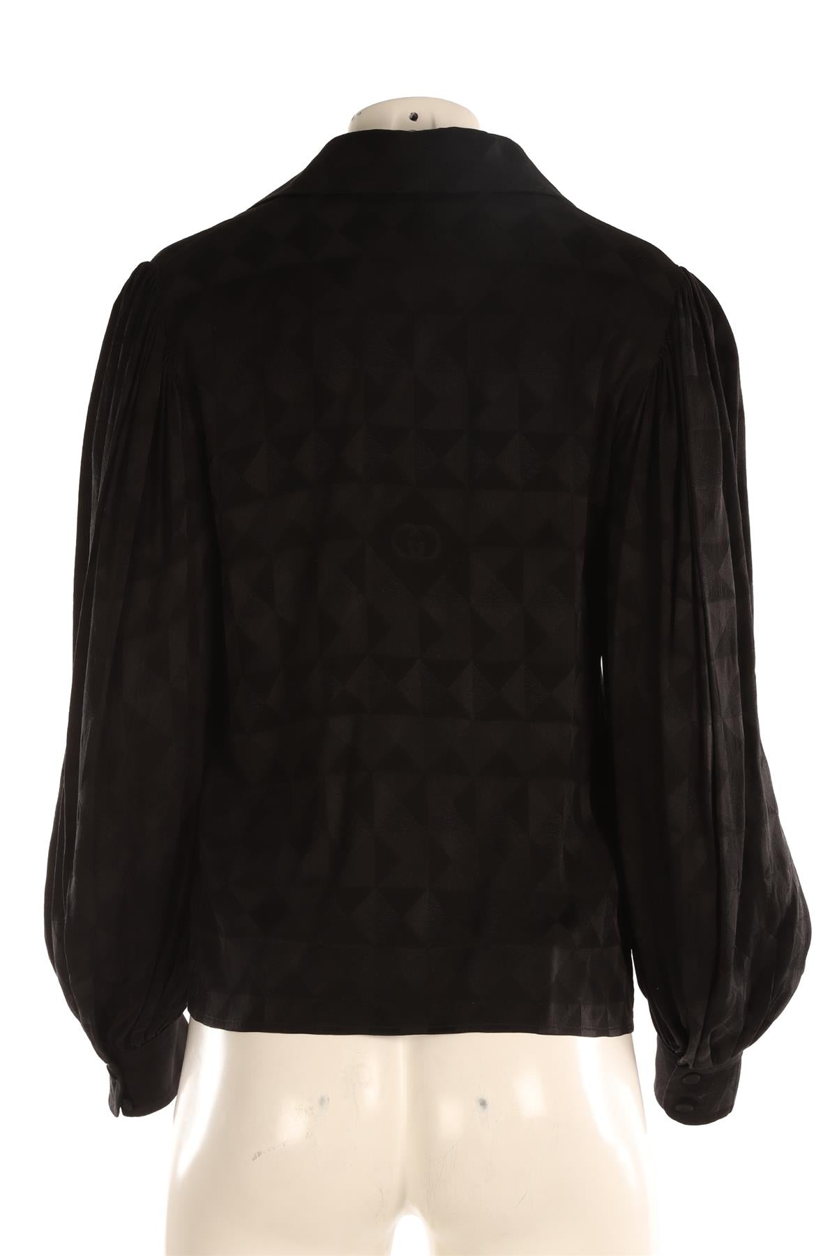 GUCCI BLACK SILK SHIRT IT 38 UK 6