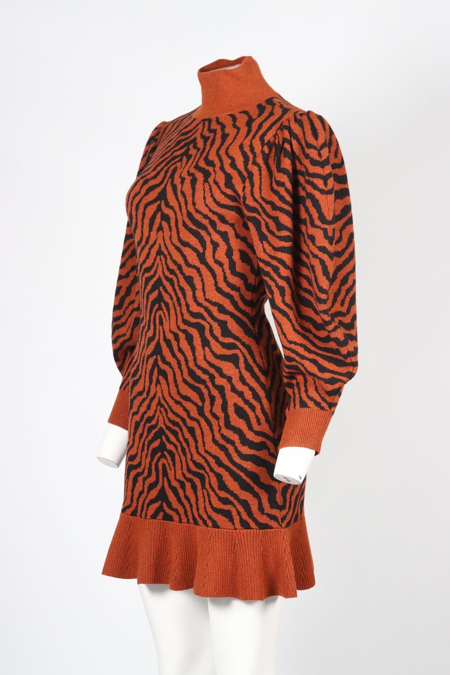 ULLA JOHNSON WOOL MINI DRESS SMALL