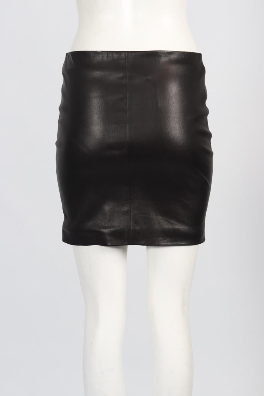 THE ROW LEATHER MINI SKIRT US 4 UK 8