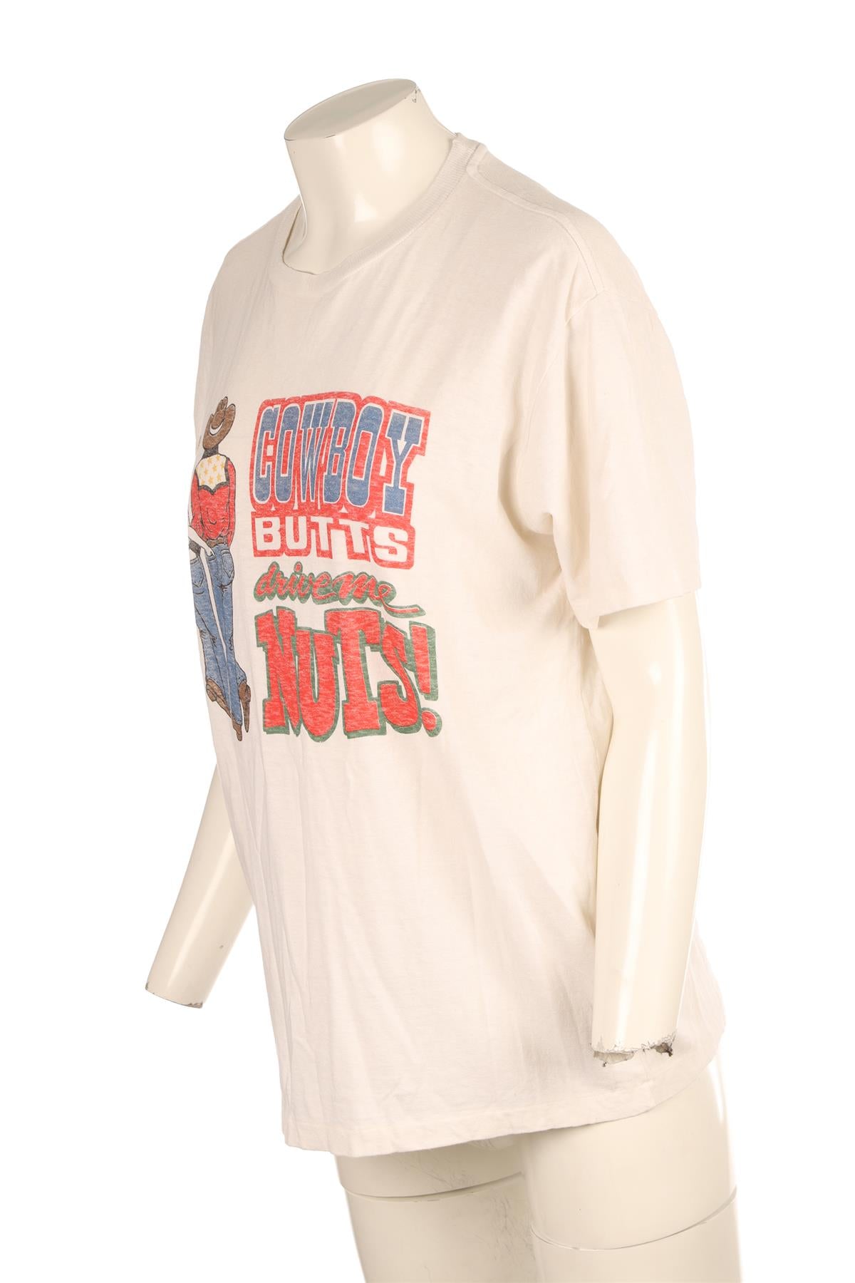 RE/DONE CREAM COTTON T-SHIRT XSMALL