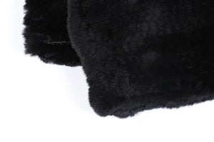 VINCE BLACK FUR SCARF ONE SIZE