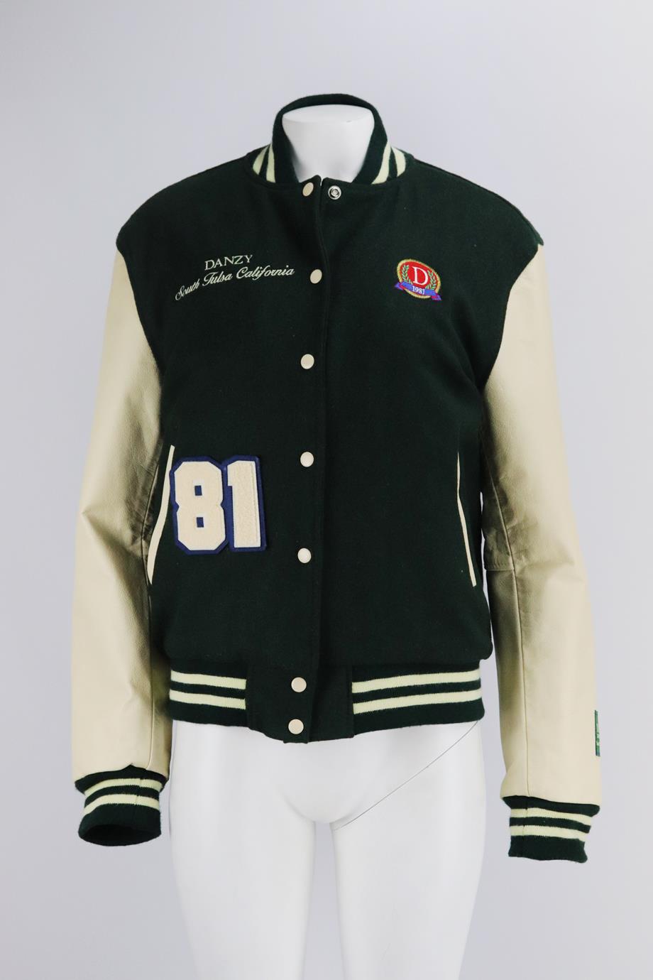 DANZY OVERSIZED WOOL FELT BOMBER JACKET SMALL