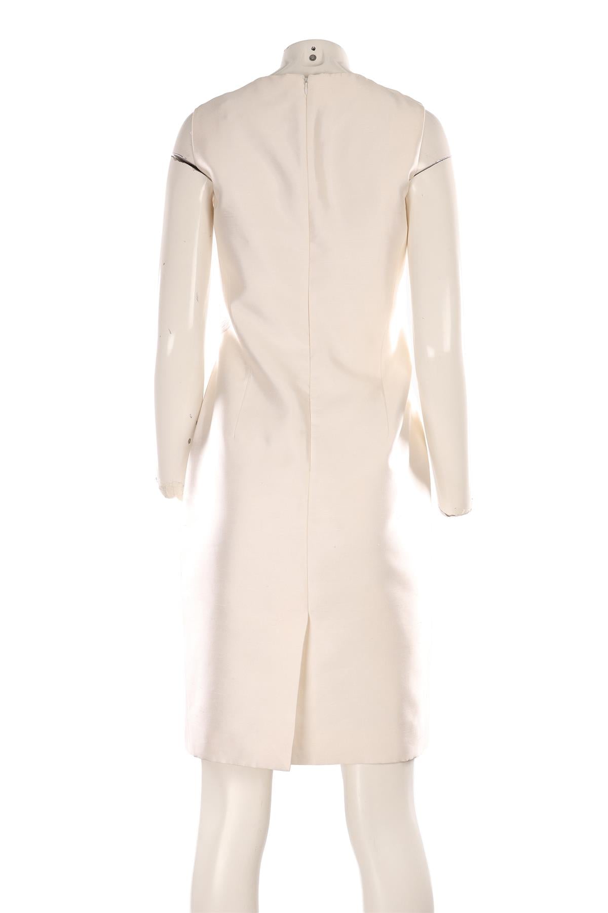 ALEXANDER MCQUEEN IVORY 2009 SILK BLAZER AND DRESS SET IT 42