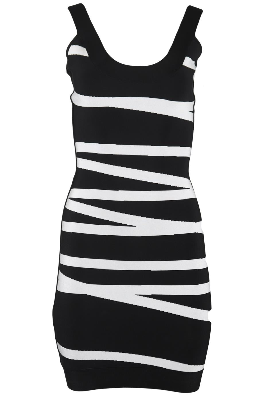 HERVÉ LÉGER STRETCH KNIT MINI DRESS SMALL
