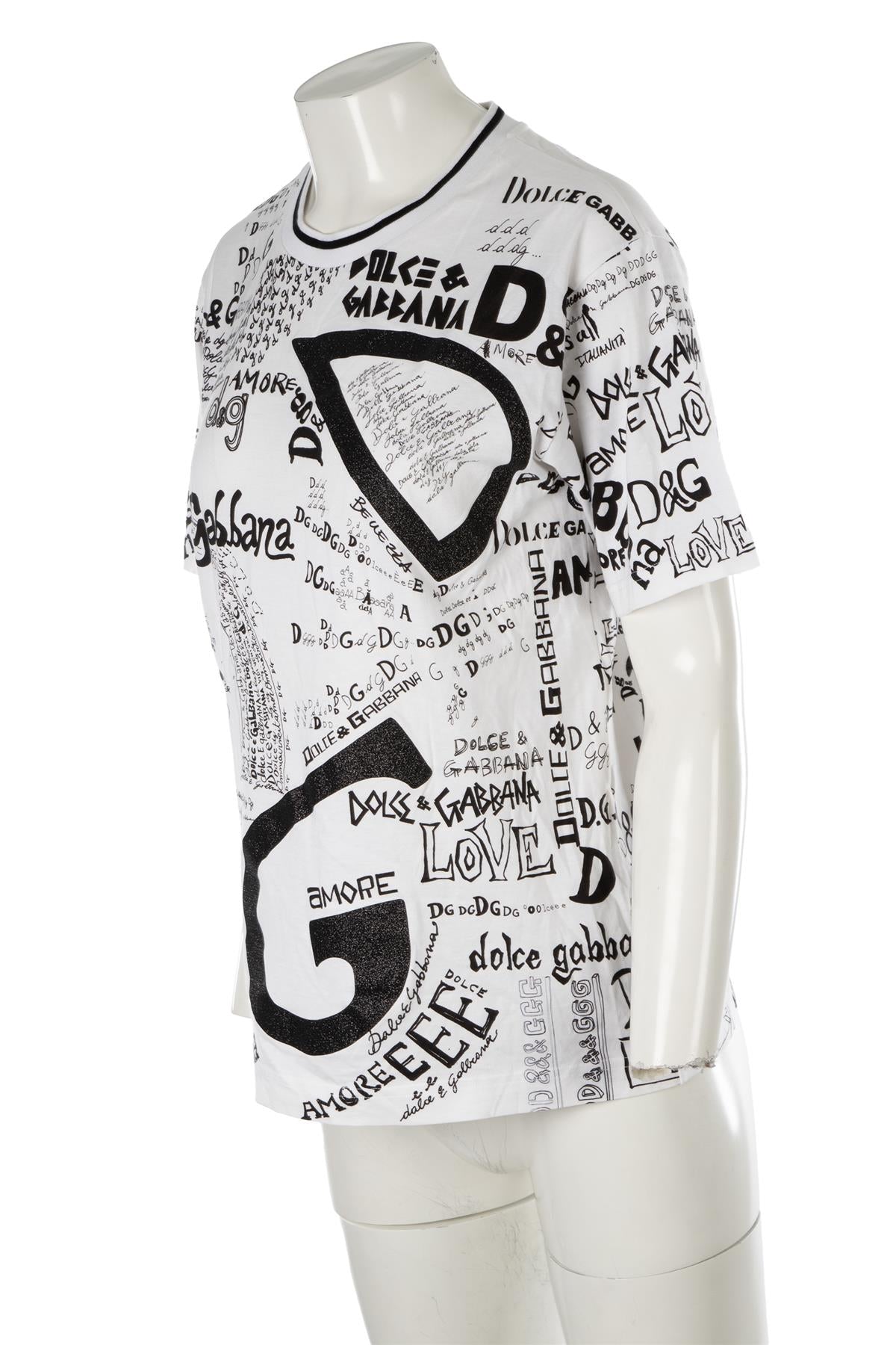 DOLCE & GABBANA WHITE COTTON T-SHIRT IT 42
