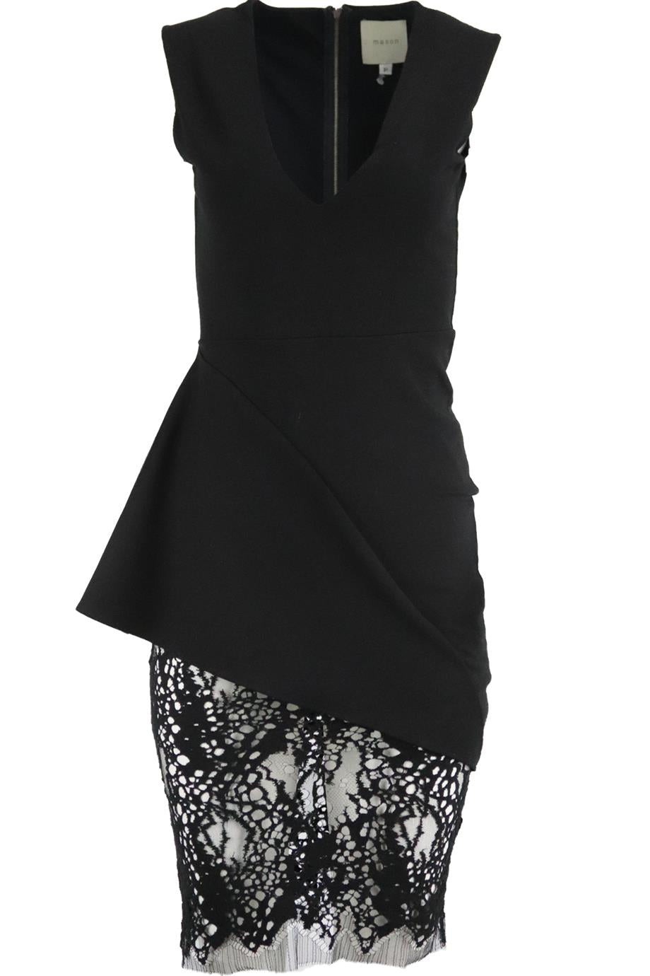 MICHELLE MASON ASYMMETRICAL STRETCH MINI XSMALL
