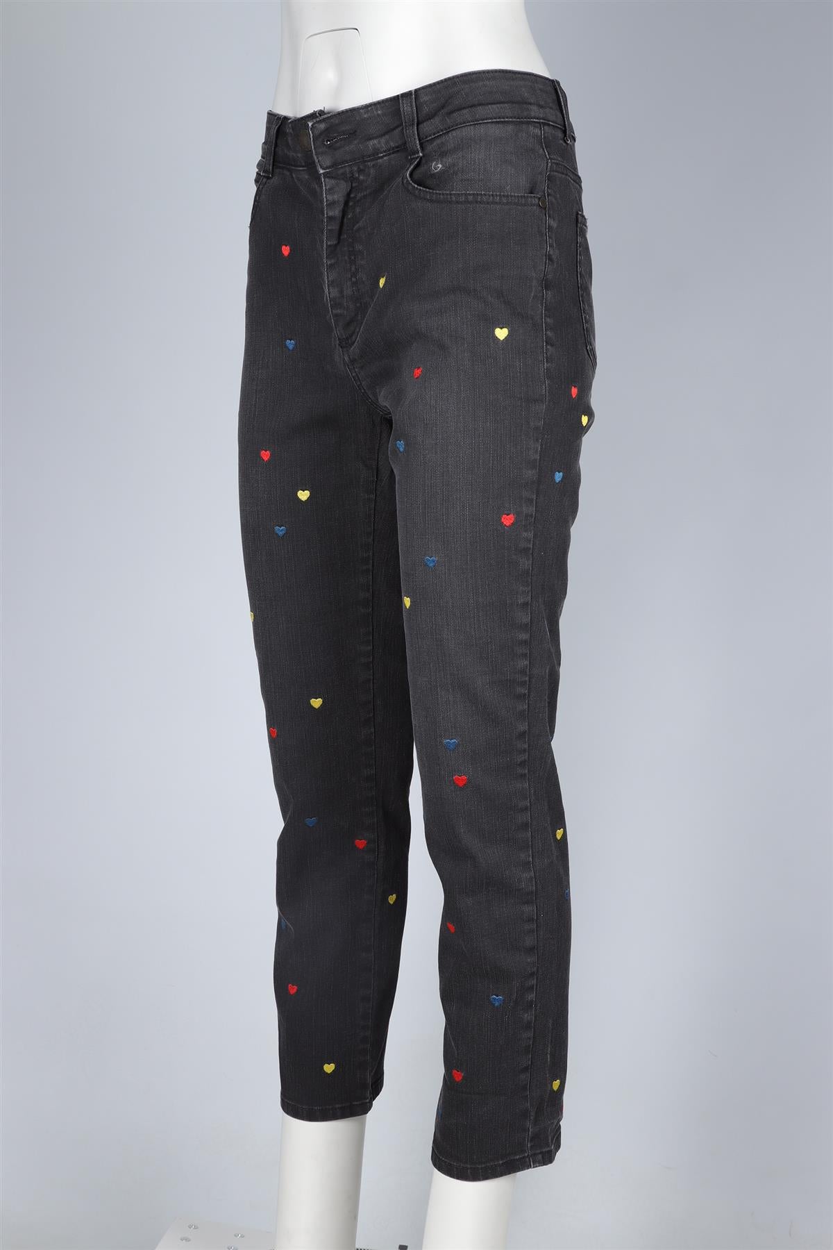 STELLA MCCARTNEY GREY HIGH RISE STRAIGHT LEG JEANS W29 UK 10-12