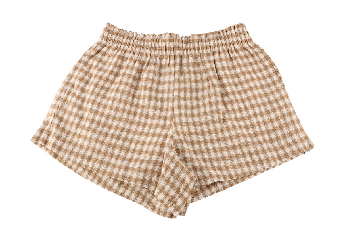 REFORMATION BROWN LINEN SHORTS SMALL
