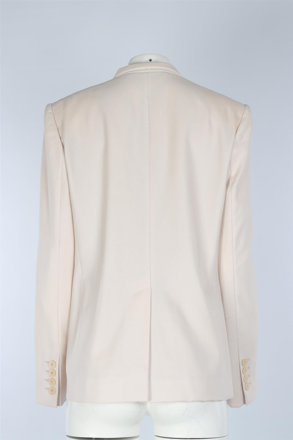 STELLA MCCARTNEY ECRU WOOL BLAZER IT 48 UK 16