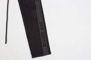 OFF-WHITE BLACK MID RISE SKINNY JEANS W25 UK 6-8