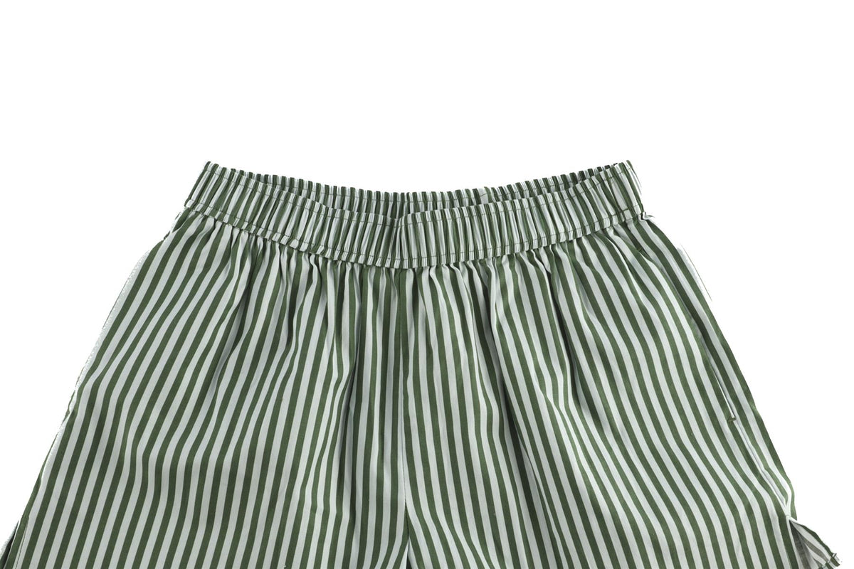 REFORMATION GREEN COTTON SHORTS XS