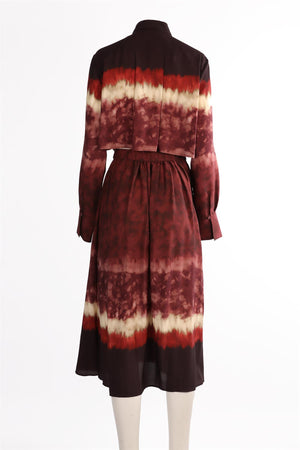 ALTUZARRA BROWN CREPE MAXI DRESS FR 40 UK 12