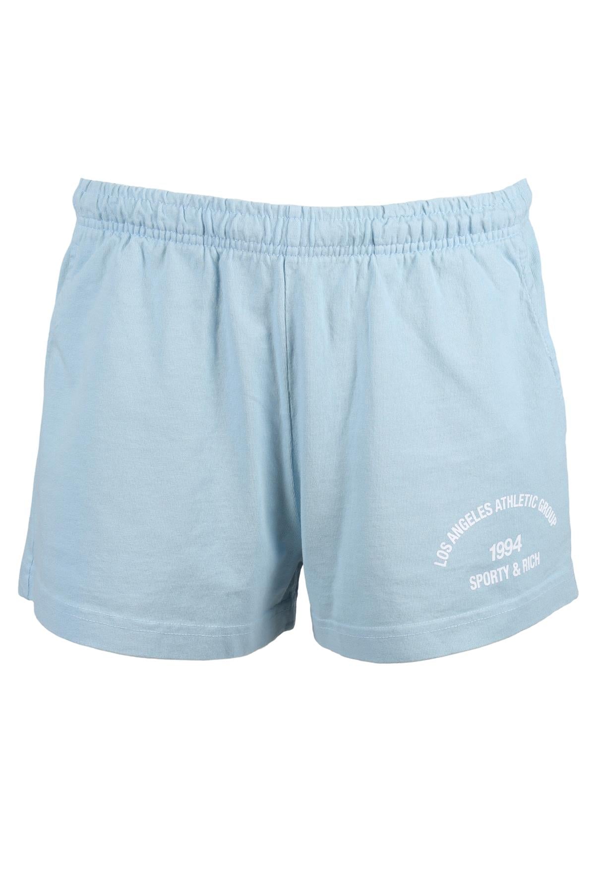 SPORTY & RICH BLUE COTTON SHORTS XSMALL