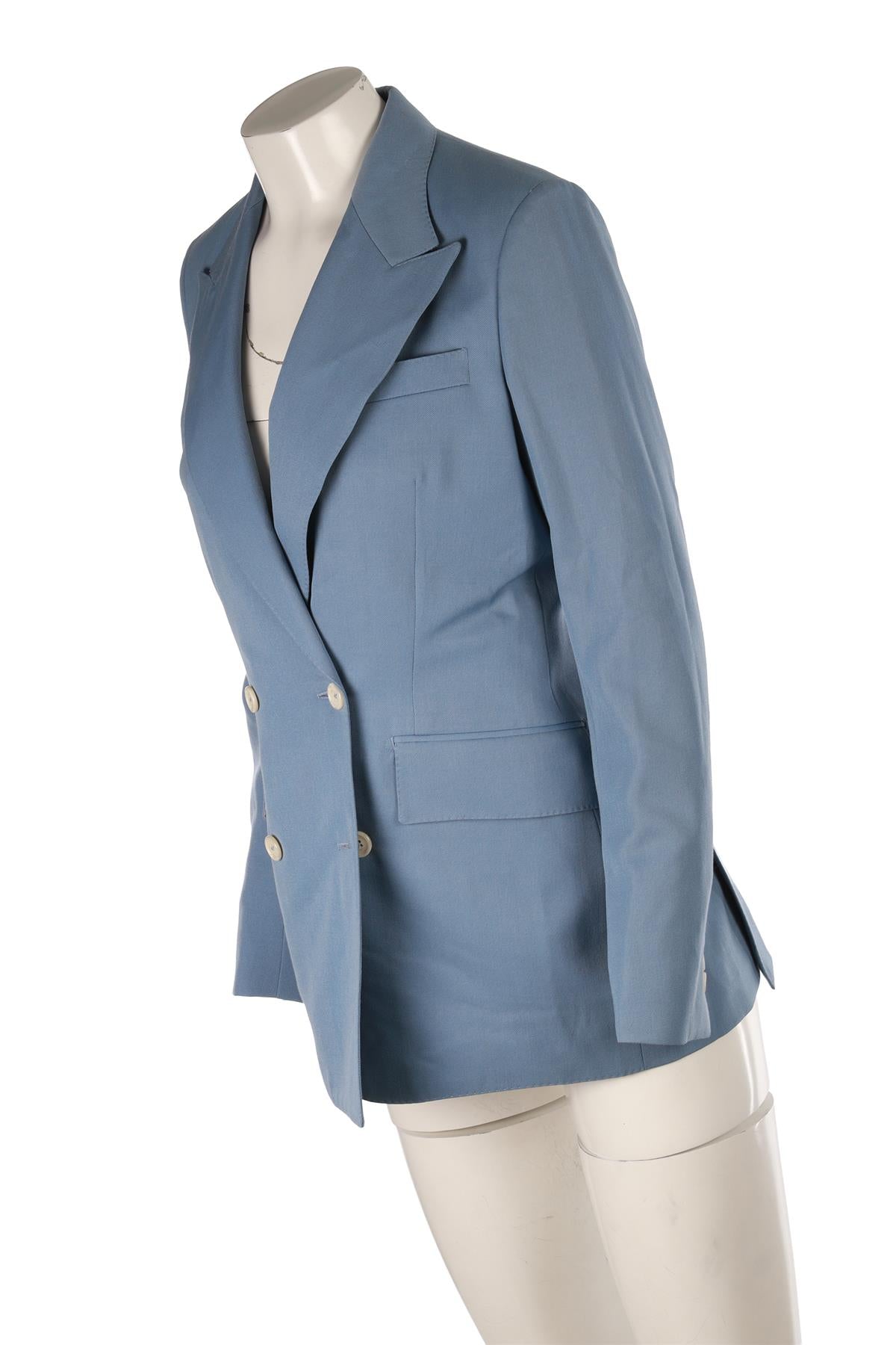 BLUE WOOL BLAZER