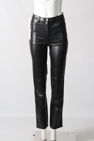 WILFRED FAUX LEATHER STRAIGHT LEG PANTS US 4 UK 8