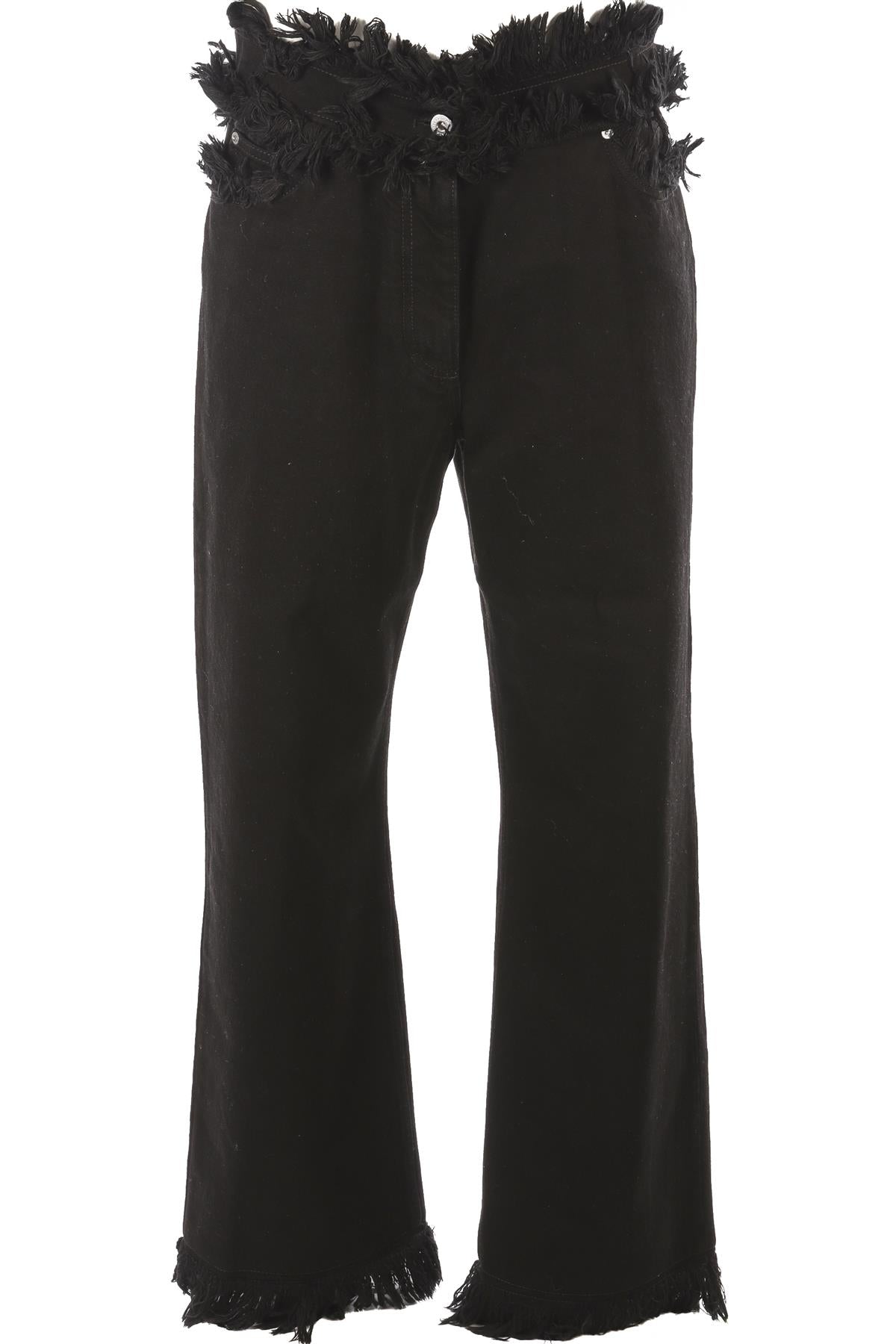 FERRAGAMO BLACK HIGH RISE WIDE LEG JEANS IT 42 UK 10