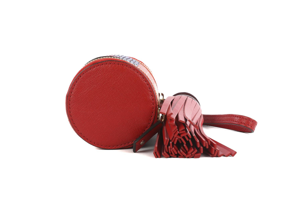 ANYA HINDMARCH RED DIGESTIVES SNAKESKIN CLUTCH