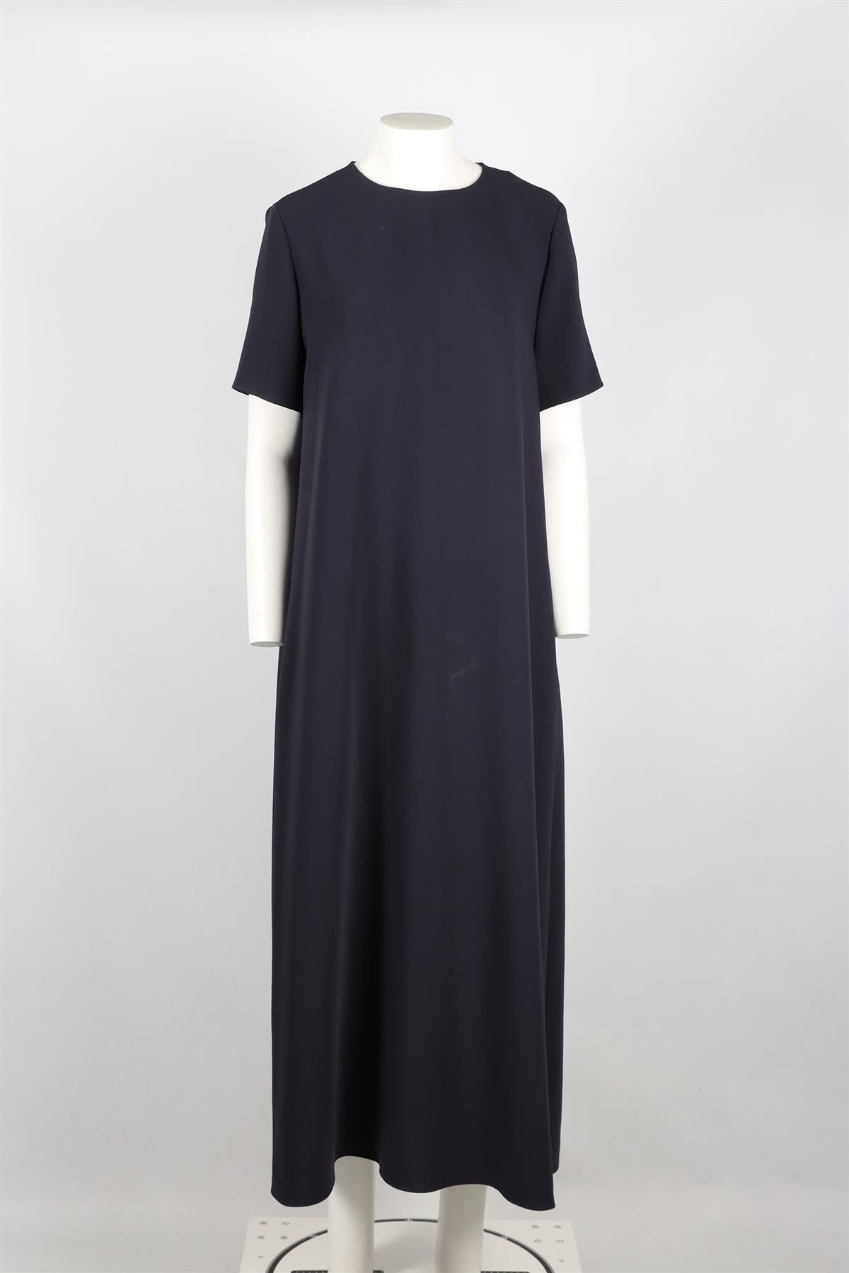 NAVY CREPE MAXI DRESS
