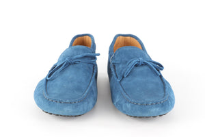 TOD'S BLUE MEN'S SUEDE LOAFERS EU 41.5 UK 7.5 US 8.5
