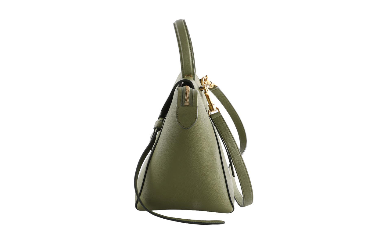 CELINE GREEN MICRO BELT LEATHER TOTE BAG