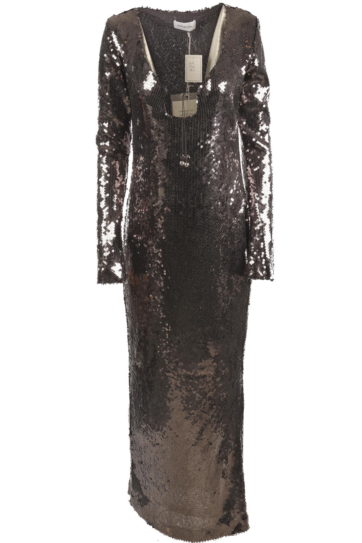 16ARLINGTON GREY SEQUIN MAXI DRESS UK 16