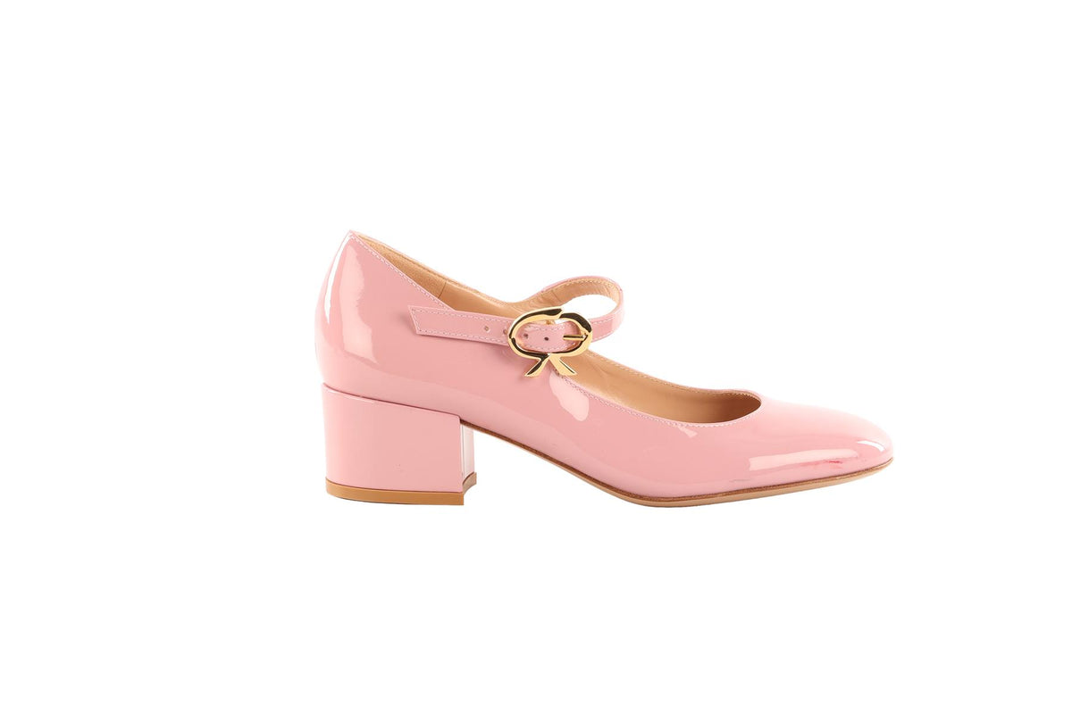 GIANVITO ROSSI PINK PATENT LEATHER PUMPS EU 36 UK 3 US 6