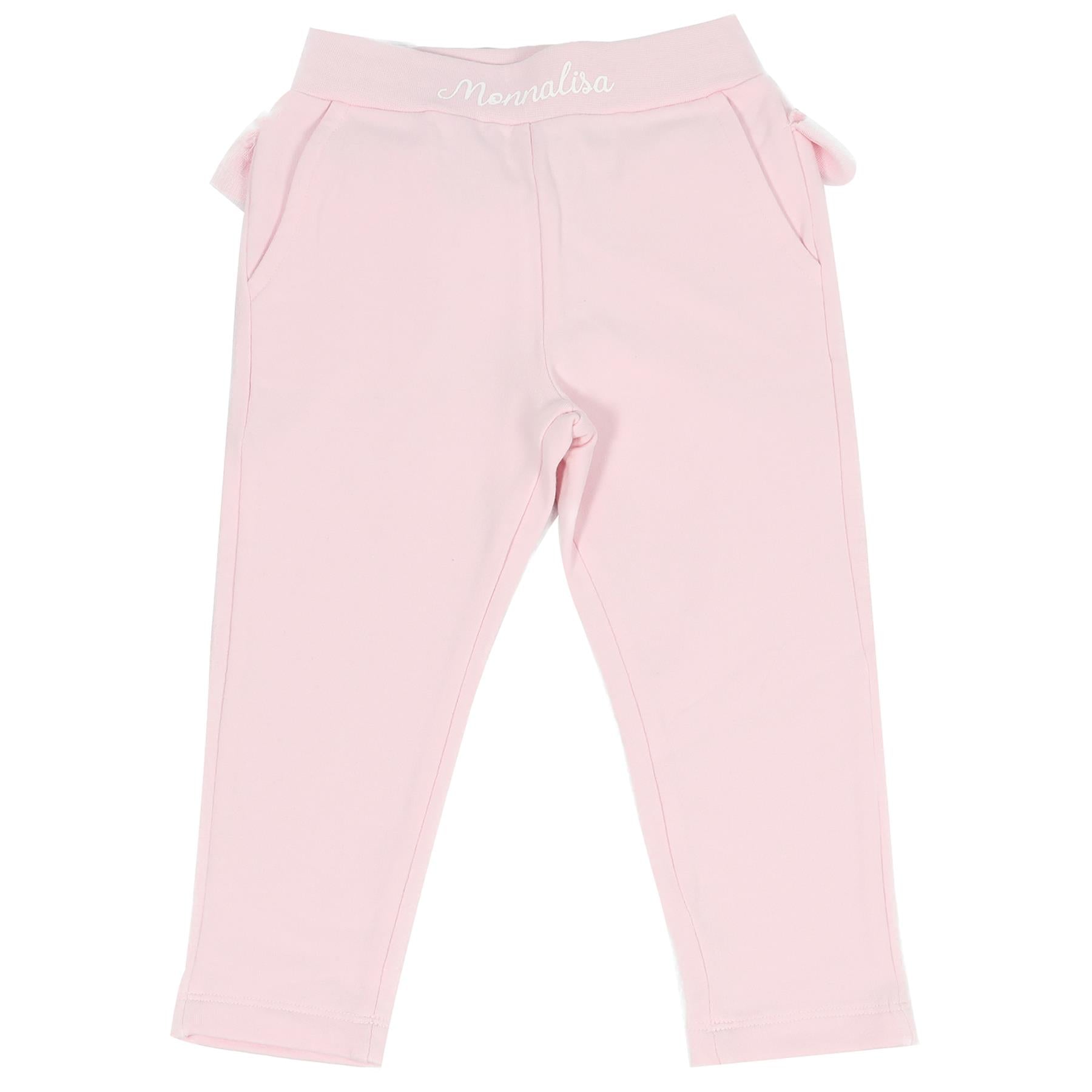 MONNALISA PINK BABY GIRLS COTTON PANTS 18 MONTHS