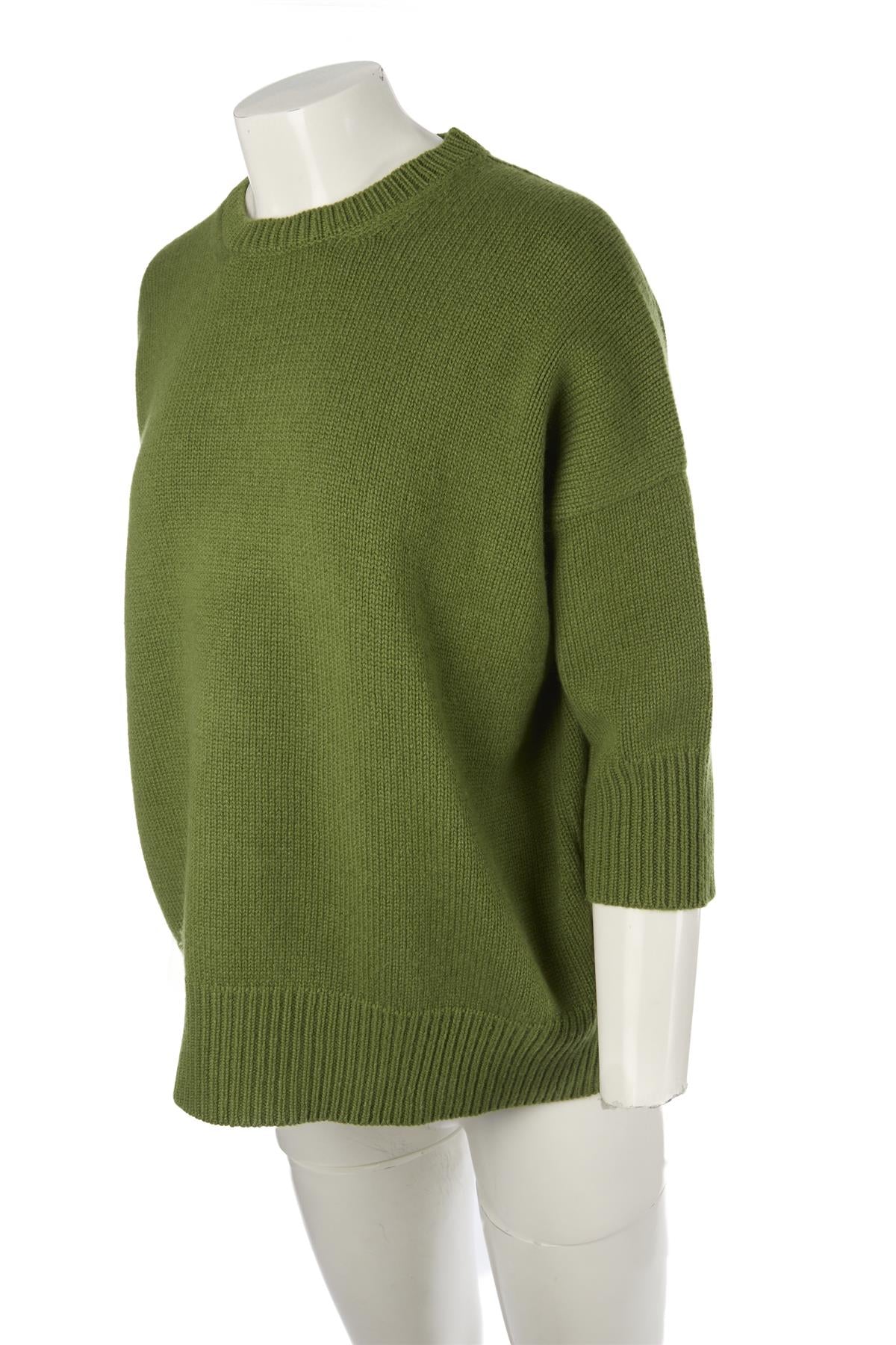 HIMALAYAN CASHMERE COMPANY GREEN CASHMERE SWEATER XSMALL