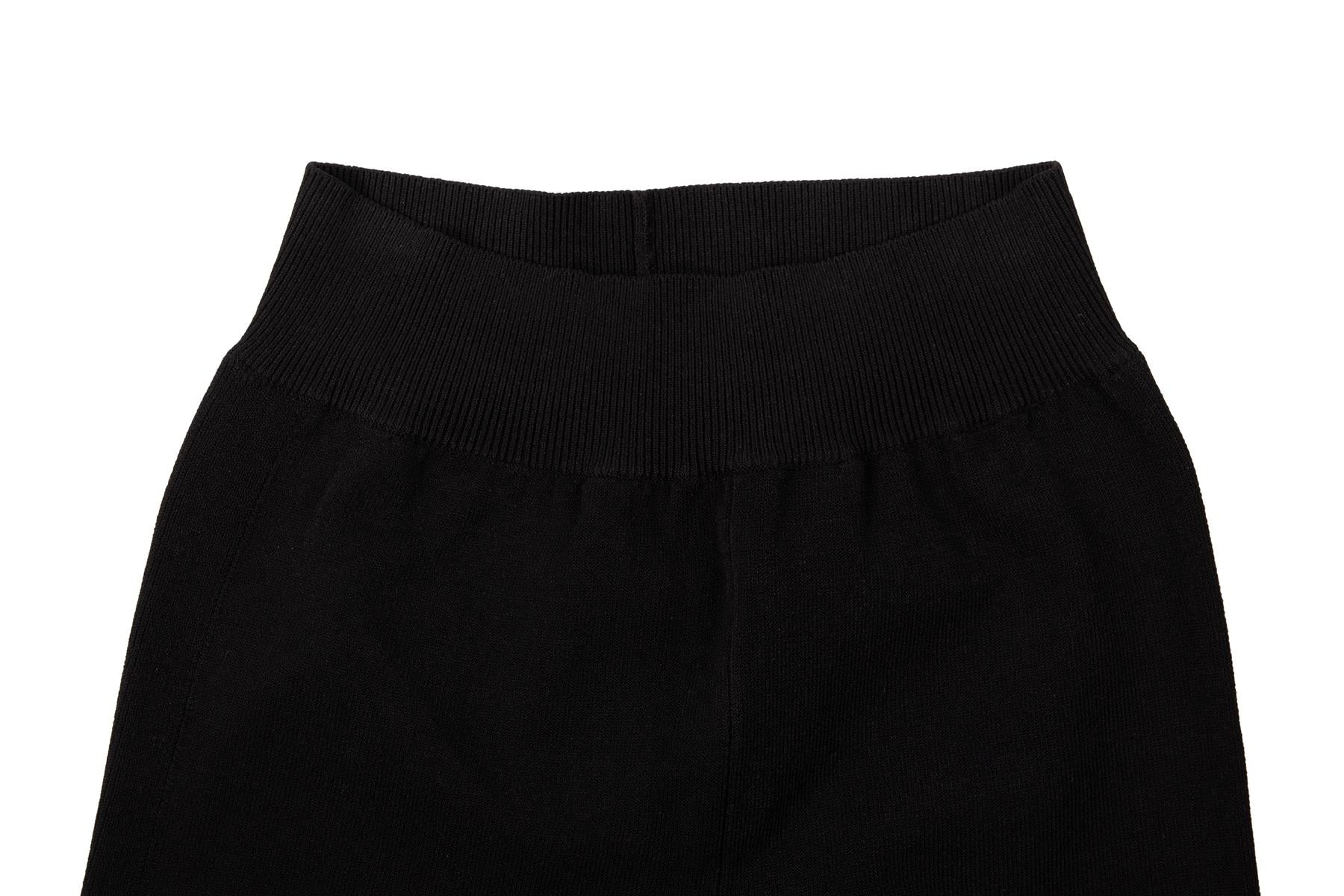 STELLA MCCARTNEY BLACK KNIT LEGGINGS IT 36 UK 4