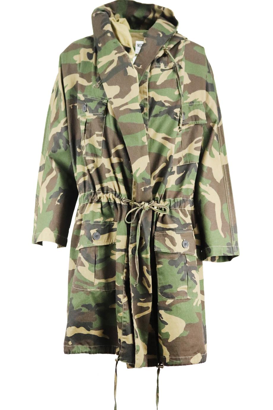 NSF CAMOUFLAGE PRINT COTTON COAT MEDIUM