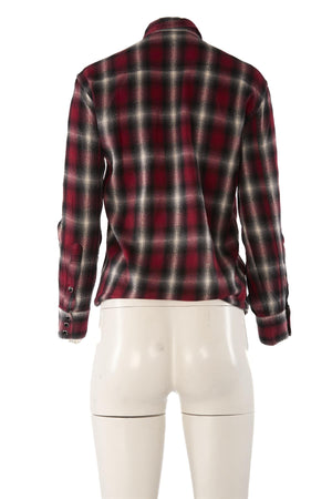 SAINT LAURENT RED COTTON SHIRT FR 36 UK 8