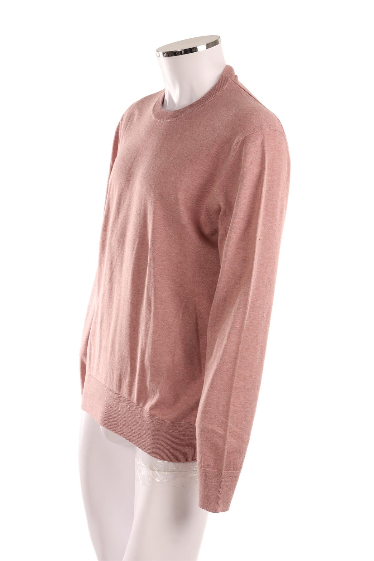 RICHARD JAMES PINK MEN'S COTTON SWEATER LARGE